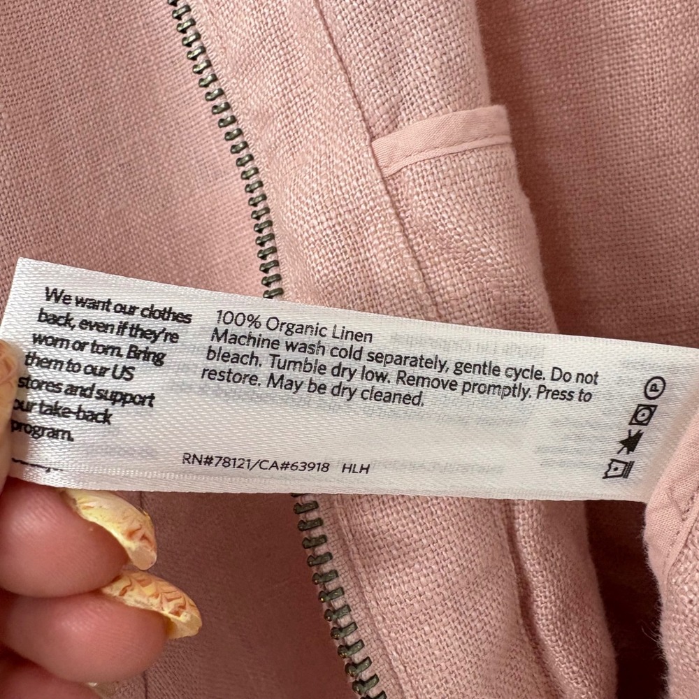 Eileen Fisher Pink Linen Women's Jacket - Picture 5 of 7